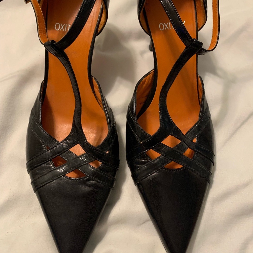 Oxitaly Black Leather Pumps- size 36